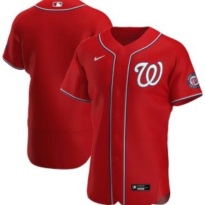 Washington Nationals Red Stitched Flex Base Jersey