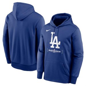 Los Angeles Dodgers Royal 2024 Postseason Collection Therma Pullover Hoodie
