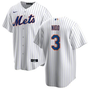New York Mets #3 Tom¨¢s Nido White Cool Base Stitched Jersey