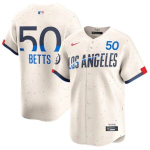 Brooklyn Dodgers #50 Mookie Betts Cream 2024 City Connect Limited Stitched Jersey
