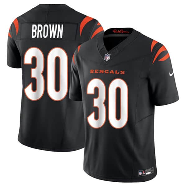 Cincinnati Bengals #30 Chase Brown Black 2024 F.U.S.E. Vapor Untouchable Limited Stitched Jersey