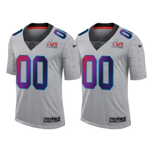 Los Angeles Rams Customized Custom Gray 2022 Super Bowl LVI Limited Stitched Jersey