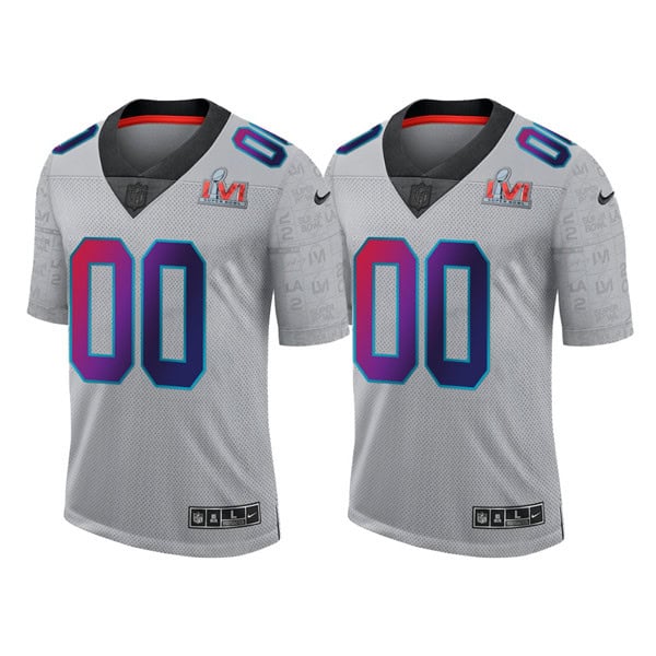 Los Angeles Rams Customized Custom Gray 2022 Super Bowl LVI Limited Stitched Jersey