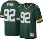 Green Bay Packers #92 Reggie White Mitchell Ness 1996 Throwback Green Jersey