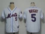 New York Mets #5 David Wright White Cool Base Stitched Jersey
