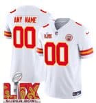 Kansas City Chiefs Custom White F.U.S.E. 2025 Super Bowl LIX Patch Vapor Untouchable Limited Stitched Jersey