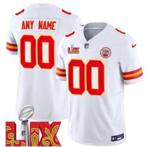Kansas City Chiefs Custom White F.U.S.E. 2025 Super Bowl LIX Patch Vapor Untouchable Limited Stitched Jersey