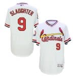 Cardinals #9 Enos Slaughter White Flexbase Authentic Collection Cooperstown Stitched Jersey