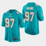 Miami Dolphins #97 Christian Wilkins Aqua Stitched Jersey