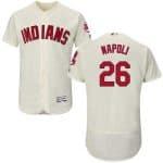 Indians #26 Mike Napoli Cream Flexbase Authentic Collection Stitched Jersey