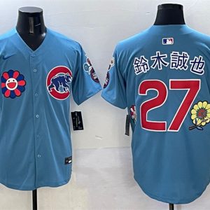 Chicago Cubs #27 âľÕÒ² Blue 2025 Tokyo Series 2nd Alternate Limited Stitched Jersey