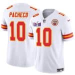 Kansas City Chiefs #10 Isiah Pacheco White F.U.S.E. Super Bowl LVIII Patch Vapor Untouchable Limited Stitched Jersey