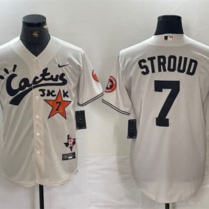 Houston Astros #7 C.J. Stroud Cream Cactus Jack Vapor Premier Limited Stitched Jersey