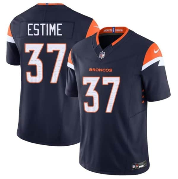 Denver Broncos #37 Audric Estime Navy 2024 F.U.S.E. Alternate Vapor Limited Stitched Jersey