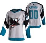 San Jose Sharks Custom Name Number Size 2021 White NHL Stitched Jersey