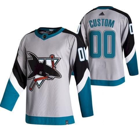 San Jose Sharks Custom Name Number Size 2021 White NHL Stitched Jersey