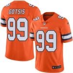 Broncos #99 Adam Gotsis Orange Stitched Limited Rush Nike Jersey