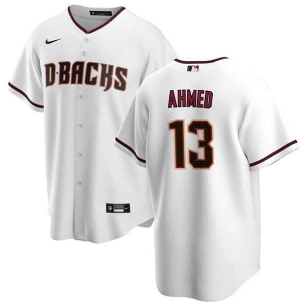 Arizona Diamondbacks #13 Nick Ahmed White Cool Base Stitched Jersey