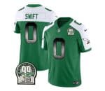 Philadelphia Eagles #0 D'Andre Swift Green White 2023 F.U.S.E. Throwback Vapor Untouchable Limited Stitched Jersey