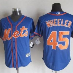Mets #45 Zack Wheeler Blue Alternate Home New Cool Base Stitched Jersey
