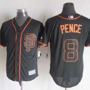 Giants #8 Hunter Pence Black Alternate New Cool Base Stitched Jersey