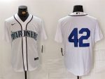 Seattle Mariners #42 Jackie Robinson White Cool Base Stitched Jersey
