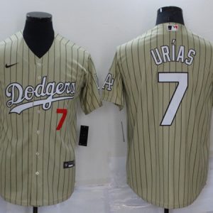 Los Angeles Dodgers #7 Julio Urias Cream Cool Base Stitched Jersey