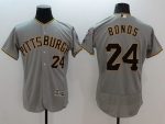 Pirates #24 Barry Bonds Grey Flexbase Authentic Collection Stitched Jersey