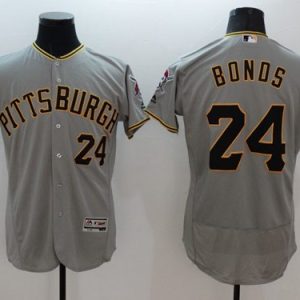 Pirates #24 Barry Bonds Grey Flexbase Authentic Collection Stitched Jersey