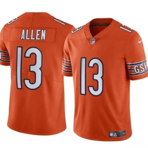Chicago Bears #13 Keenan Allen Orange Vapor Stitched Jersey