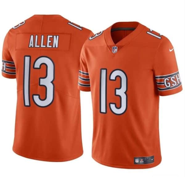 Chicago Bears #13 Keenan Allen Orange Vapor Stitched Jersey