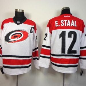 Hurricanes #12 Eric Staal White Stitched Jersey