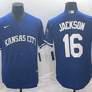 Kansas City Royals #16 Bo Jackson Navy Cool Base Stitched Jersey