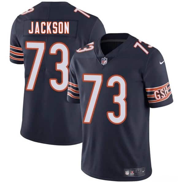 Chicago Bears #73 Jonah Jackson Navy 2025 Vapor Stitched Jersey