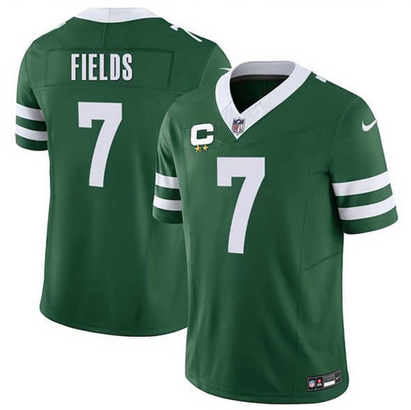 New York Jets #7 Justin Fields Green 2025 F.U.S.E. With 2-Star C Patch Vapor Untouchable Limited Stitched Jersey