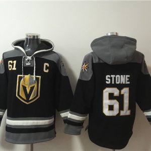 Vegas Golden Knights #61 Mark Stone Black Ageless Must-Have Lace-Up Pullover Hoodie