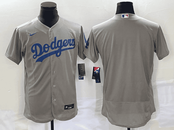 Los Angeles Dodgers Blank Gray Flex Base Stitched Jersey