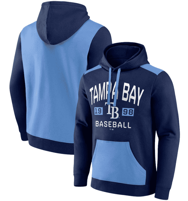 Tampa Bay Rays Navy Light BlueChip In Pullover Hoodie