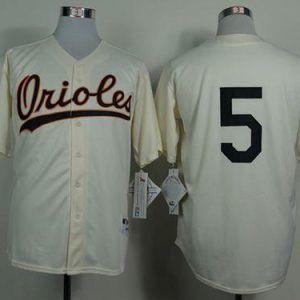 Orioles #5 Brooks Robinson Cream 1954 Turn Back The Clock Stitched Jersey
