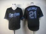 Dodgers #21 Zack Greinke Black Fashion Stitched Jersey