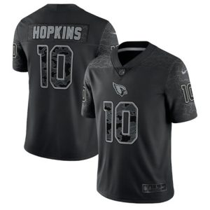 Arizona Cardinals #10 DeAndre Hopkins Black Reflective Limited Stitched Football Jersey