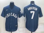 Los Angeles Dodgers #7 Tim Anderson Navy Cool Base Stitched Jersey