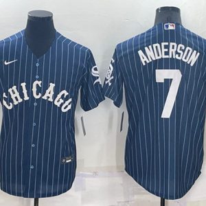 Los Angeles Dodgers #7 Tim Anderson Navy Cool Base Stitched Jersey