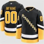 Pittsburgh Penguins Custom Black 2024-25 Alternate Stitched Jersey