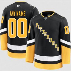 Pittsburgh Penguins Custom Black 2024-25 Alternate Stitched Jersey