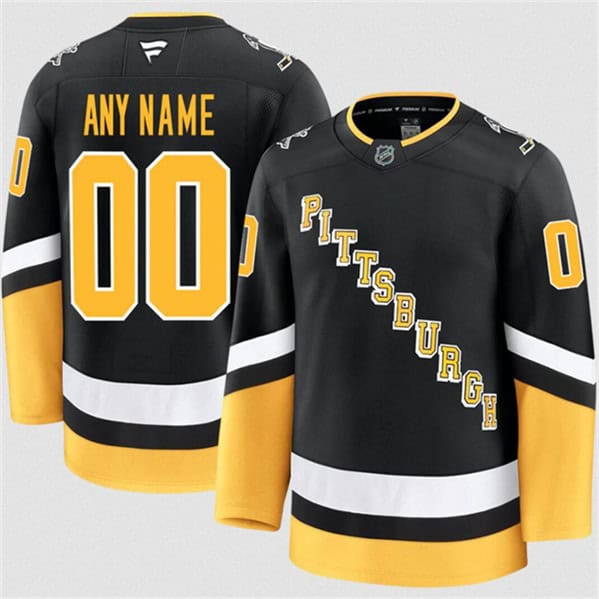 Pittsburgh Penguins Custom Black 2024-25 Alternate Stitched Jersey