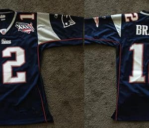 New England Patriots #12 Tom Brady Navy Super Bowl XXXVI Patch Limited Stitched Jersey