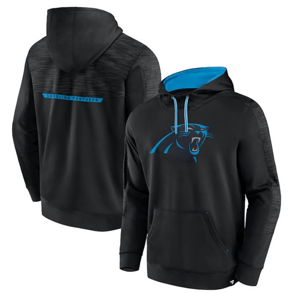 Carolina Panthers Black Defender Evo Pullover Hoodie