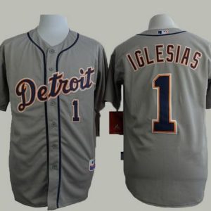 Tigers #1 Jose Iglesias Grey Cool Base Stitched Jersey