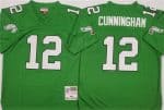 Philadelphia Eagles #12 Randall Cunningham Kelly Green Throwback Stitched Jersey